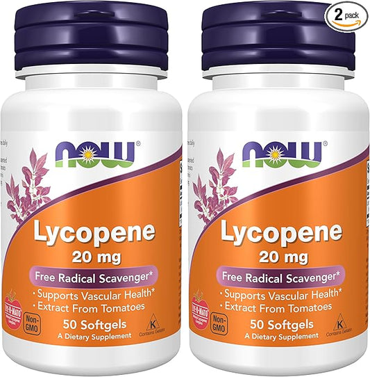Now Foods Lycopene, 50 softgels / 20 mg (Pack of 2)