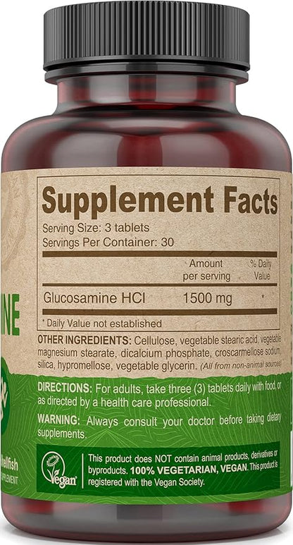 DEVA Vegan Vitamins Glucosamine Tablets, 90-Count Bottle