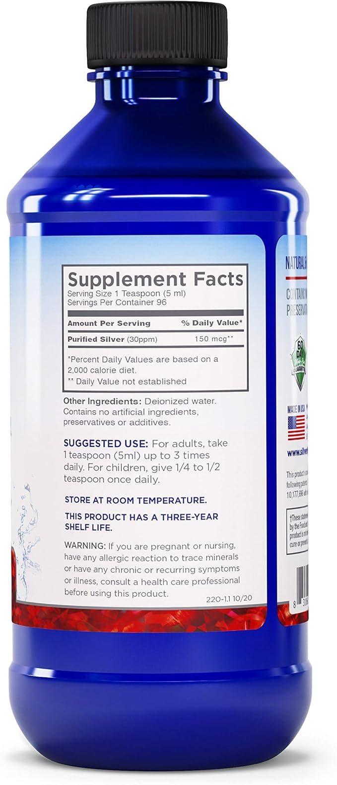 Silver Biotics 30 PPM Extra Strength Daily Immune Support Supplement with Silversol Technology | The Perfect Daily Defense Boost for Your Immune System | 16 Fl Oz