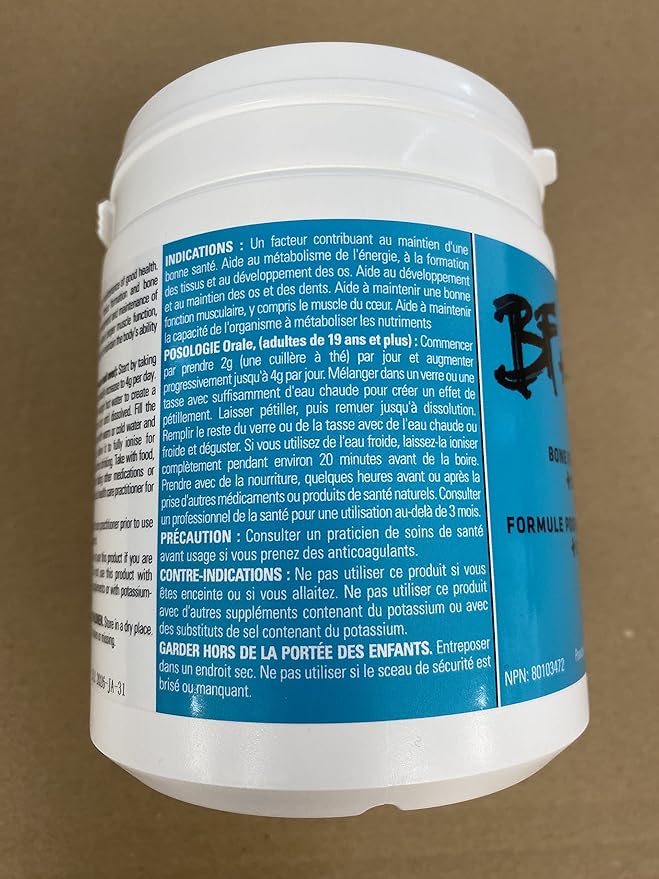 ITL Health BF Plus Calcium Zinc Magnesium Powder with D3, K2, C, B6, Boron, Zinc and Potassium | for Optimal Bone Health, and Immune Support (Exotic Raspberry Lemon, 360g)