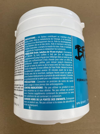 ITL Health BF Plus Calcium Zinc Magnesium Powder with D3, K2, C, B6, Boron, Zinc and Potassium | for Optimal Bone Health, and Immune Support (Exotic Raspberry Lemon, 360g)