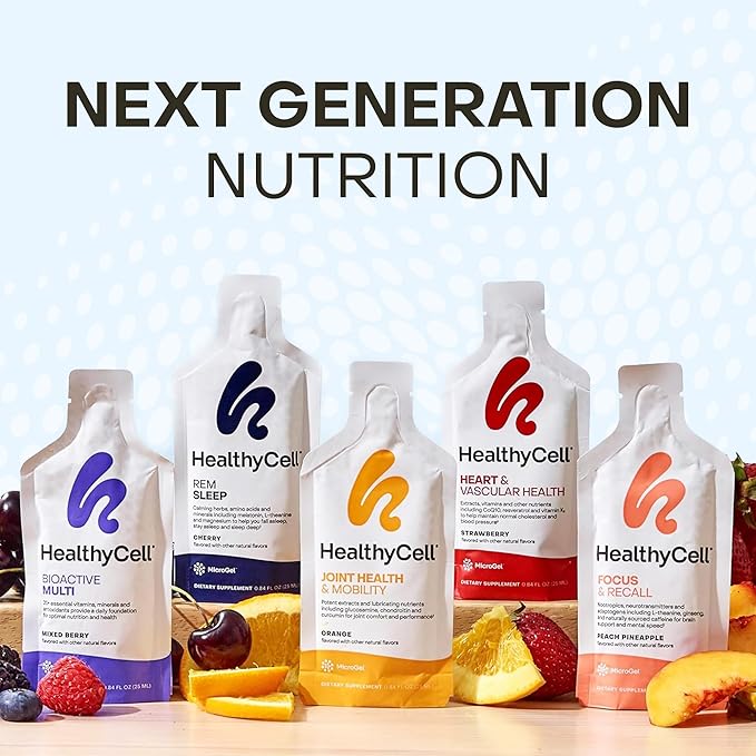 Healthycell Immune Super Boost Daily Liquid Supplement - Immune Support Supplement for Adults with Echinacea, Elderberry, Vitamin C, Vitamin D, Calcium & Zinc - 30 Gel Packs