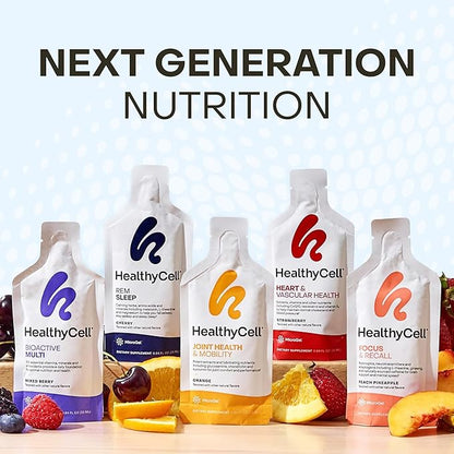 Healthycell Immune Super Boost Daily Liquid Supplement - Immune Support Supplement for Adults with Echinacea, Elderberry, Vitamin C, Vitamin D, Calcium & Zinc - 30 Gel Packs