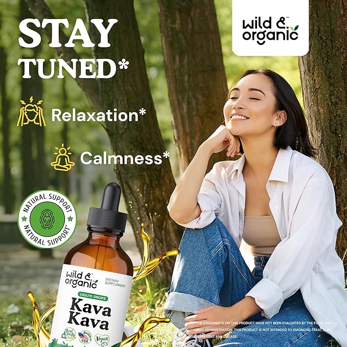 Wild & Organic Kava Kava Tincture 4 fl oz & Lemon Balm Tincture 4 fl oz