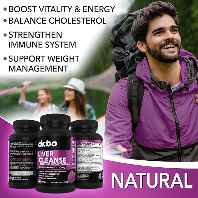 Adrenal Support Cortisol & Liver Cleanse Detox Supplement - Adrenal Fatigue Supplements for Cortisol Health - Liver Gallbladder Care Formula Capsules & Natural Milk Thistle Dandelion Supplements