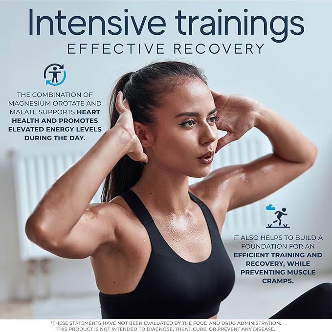 Natural Flow 4X Magnesium Supplement, Magnesium Glycinate, Taurate, Malate, Orotate Complex, Calm Sleep and Cramp Support Blend, No Mag Citrate or Oxide, 120 Capsules