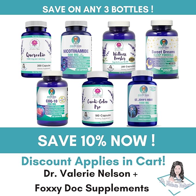 Nicotinamide 500 mg - Vitamin B3 – Energy; Cell & Skin Health. Value Priced - Flush-Free - 120 Veggie Caps by Foxxy Doc
