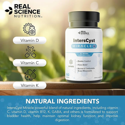 IntersCyst Miracle A Natural Supplement for Bladder and Kidney Health, Providing Relief for Interstitial Cystitis and Constipation