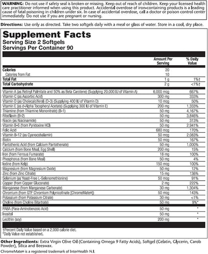 SOLARAY Provide Multivitamin | Two Daily | 180 CT