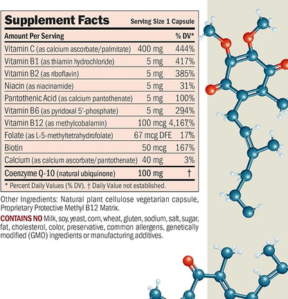 ANDREW LESSMAN Coenzyme Q-10 100 mg 180 Capsules - Essential for Energy Production and Optimum Key Organ Function, Anti-Oxidant Support, Depleted by Aging, Plus B-Complex. Easy to Swallow Capsules