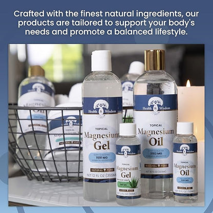 Health and Wisdom Magnesium Prills - Structured Water Devices, Magnesium Laundry Beads, Topical Magnesium, Precious Mineral, Magnesium Water, Deionized Water, Magnesium Soak - 3.18 Ounces