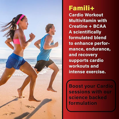 Multivitamin with Creatine and BCAA for Cardio Workout and Aerobic Sports |Heart & Muscle Protect | Reduce Fatigue|Enhance Performance|Optimize Energy|Fast Recovery.