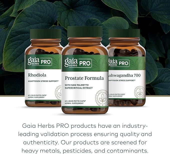 Gaia Herbs Pro Prostate Formula - Supplement Supports Prostate Health* - Antioxidant Support with Green Tea White Sage Pomegranate & Stinging Nettle Root - 60 Liquid Phyto-Caps (30 Servings)