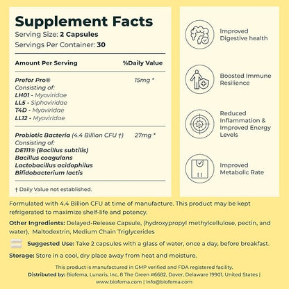 Balance Boost Women Probiotics - Supports Healthy Vaginal Flora, Odor Control, Yeast and ph Balance - Bacillus coagulans Boost - 60 Delayed-Release Capsules-PreforPro® & DE111® - 4.4 BLN CFUs