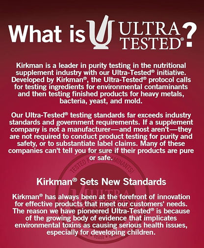 Kirkman - Mushroom Mental Clarity & Focus - 60 Capsules - Daily Cognitive Support - Hypoallergenic