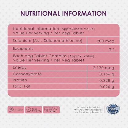 Ambrosial Selenium Selenomethionine 200mcg (Pack of 1-120 Tablets)