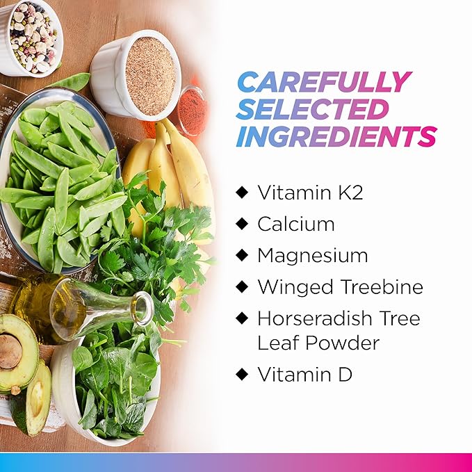 Livingood Daily Calcium Supplement for Women & Men, Bone Support (60 Vegetarian Capsules) - Bone Health Supplements Support Bone Density, Strength & Growth - Magnesium, Zinc, Vitamin D3 & K2 - Non-GMO