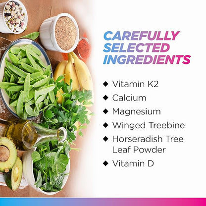 Livingood Daily Calcium Supplement for Women & Men, Bone Support (60 Vegetarian Capsules) - Bone Health Supplements Support Bone Density, Strength & Growth - Magnesium, Zinc, Vitamin D3 & K2 - Non-GMO