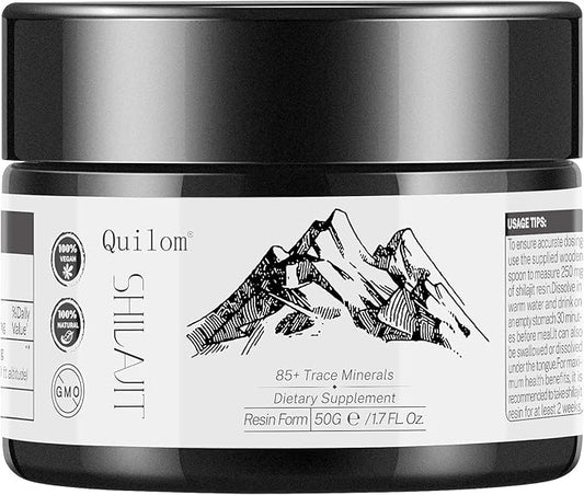 Shilajit Pure Himalayan Organic Shilajit Resin - Shilajit Supplement - Gold Grade 100% Pure Shilajit with Fulvic Acid & 85+ Trace Minerals Complex for Energy & Immune Support - 50 Grams