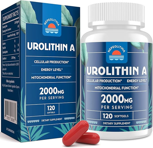 Urolithin A 2000mg, Gluten Free, 120 Softgels