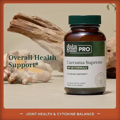 Gaia Herbs Pro Curcuma Supreme - Immune Health Support Supplement - Curcuma Supplement with Black Pepper Fruit Extract & Turmeric Root Extract - 60 Liquid Phyto-Caps (60 Servings)