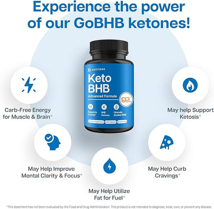 Keto BHB Exogenous Ketones for Men & Women – Keto Pills for Mental Clarity & Focus -GLP-1 Support - Keto Burn - Keto Supplements Carb-Free Energy for Muscle & Ketosis Support