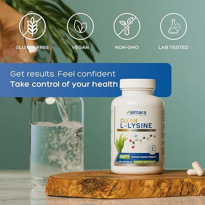 Clean L-Lysine 600mg, 120 Capsules | Vegan, Non-GMO, & Gluten Free (2)