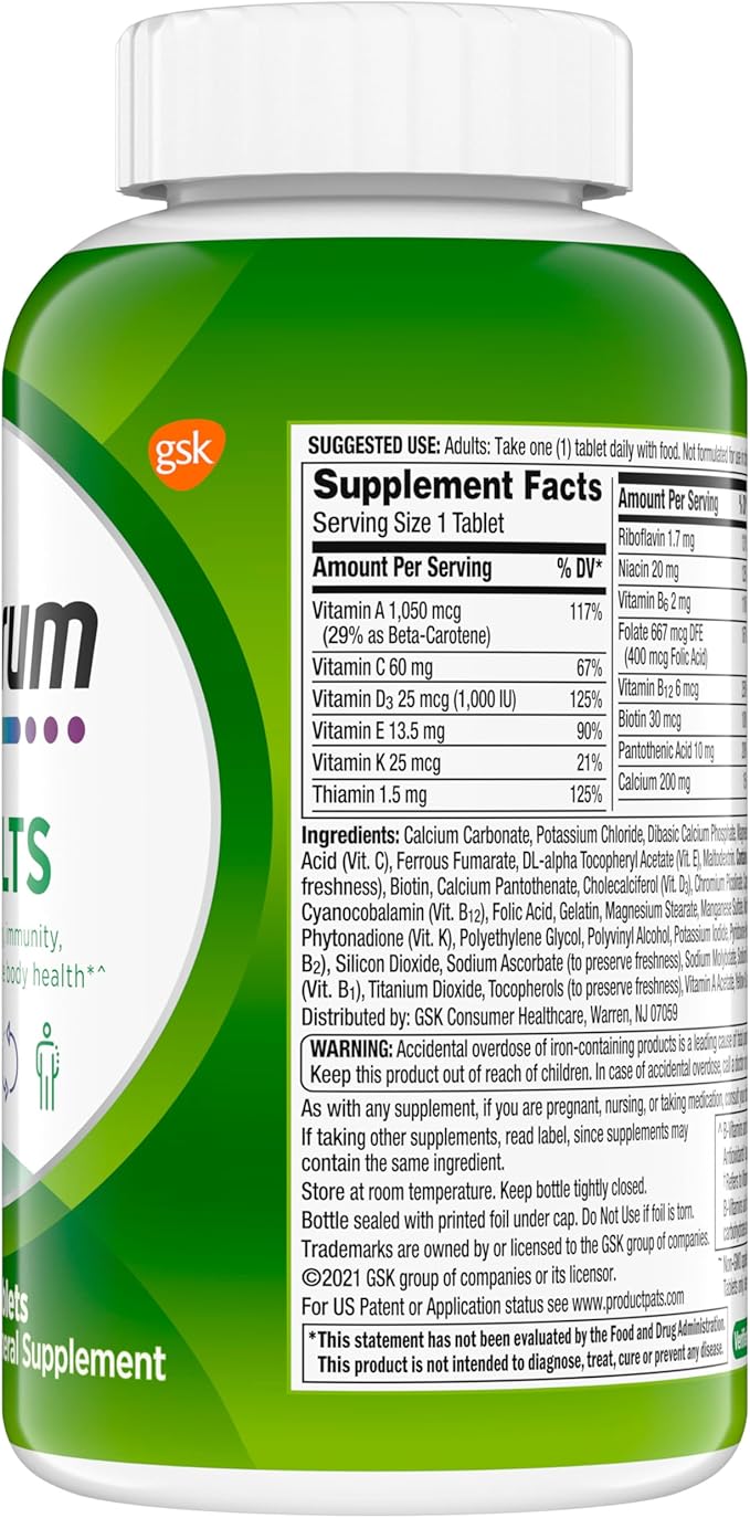 Centrum Adult Multivitamin/Multimineral Supplement with Antioxidants, Zinc, Vitamin D3 and B Vitamins, Gluten Free, Non-GMO Ingredients - 200 Count