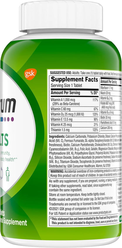 Centrum Adult Multivitamin/Multimineral Supplement with Antioxidants, Zinc, Vitamin D3 and B Vitamins, Gluten Free, Non-GMO Ingredients - 200 Count