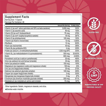 Celebrate Vitamins CelebrateONE 45, 45mg Iron - One A Day Bariatric Multivitamin, Essential Vitamins & Minerals - Gastric Bypass & Sleeve Gastrectomy Supplement (30 Capsules)