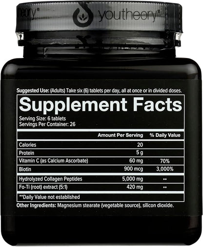 Youtheory Collagen, for Men, 160 Tablets