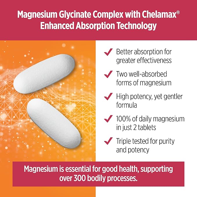 DOCTORS' PREFERRED Advanced Magnesium Glycinate Complex, Enhanced Absorption Technology, Highly Potent, Gentler, Doctor-Developed Formula. Heart Health, Mood Health and More 420 mg, 30-Day Supply