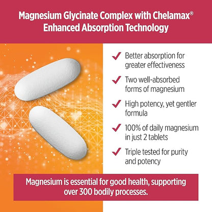 DOCTORS' PREFERRED Advanced Magnesium Glycinate Complex, Enhanced Absorption Technology, Highly Potent, Gentler, Doctor-Developed Formula. Heart Health, Mood Health and More 420 mg, 30-Day Supply