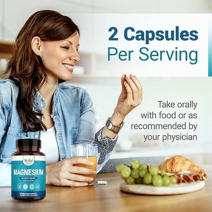 Nested Naturals Magnesium Glycinate Chelate - 200mg Chelated Magnesium Supplement for Muscle Cramps, Relaxation, & Sleep Support - 100% Albion TRACCS Buffered Magnesium Glycinate - 240 Vegan Capsules