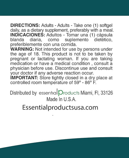 ELP ESSENTIAL Fish Oil Omega 3 Fish Oil 1000 mg Softgels 60 Count