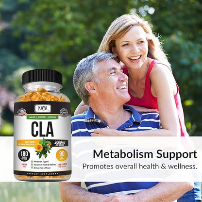 Kaya Naturals CLA Capsules – Conjugated Linoleic Acid – Non-GMO & Gluten-Free (180 Count (Pack of 1))