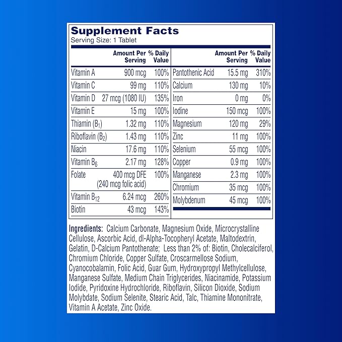 One A Day Men’s Multivitamin, Supplement Tablet with Vitamin A, C ,D, E and Zinc for Immune Health Support, Vitamin B12, Calcium, 200 count