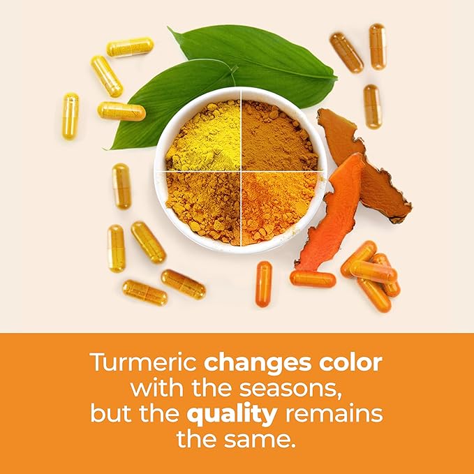 Turmeric Supplement - High Potency Turmeric Curcumin Supplement with 1200 mg Organic Tumeric and 95% Curcuminoids. Curcumin Supplements with Black Pepper for Immune & Joint Health. 60 Capsules 2 Pack