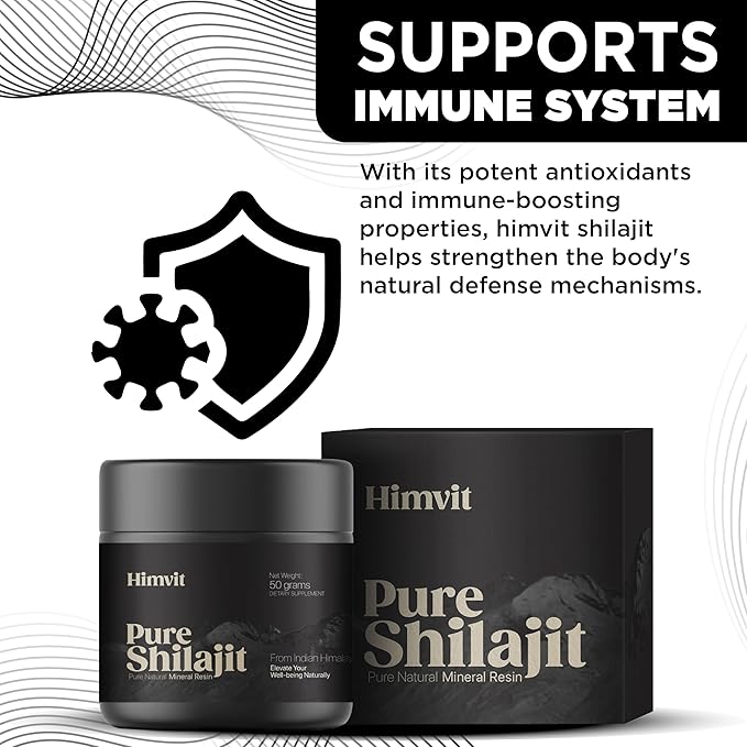 Pure Himalayan Organic Shilajit Resin with Lab Report Super high Potency for Men & Women Fulvic Acid & Trace Minerals Humic Acid Supplement Resin| Supports Energy, Metabolism & Immunity| 50 Grams