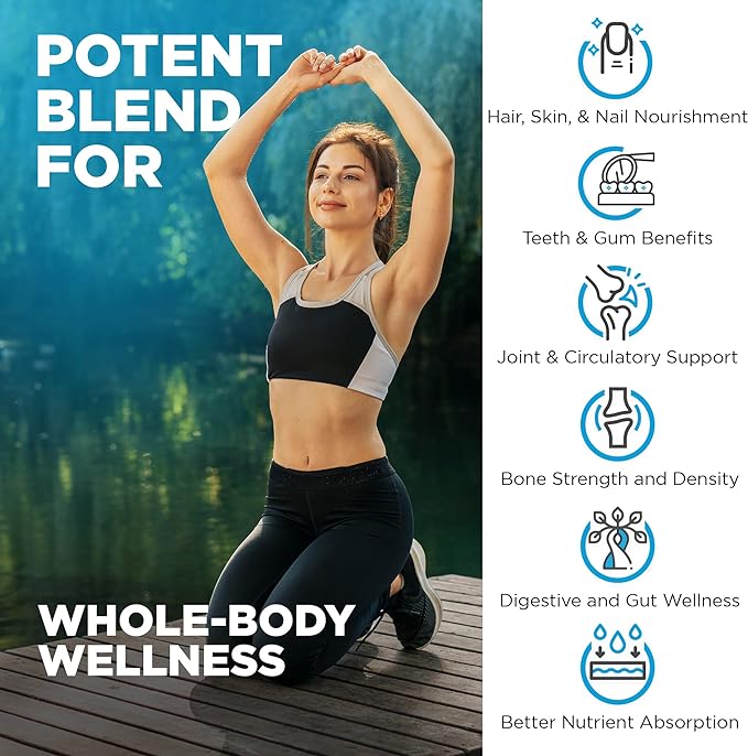 Nutrivein Premium Multi Collagen Pills 2250 mg - 180 Easy-to-Swallow Collagen Capsules: Type I, II, III, V, X Hydrolyzed Protein Peptides for Women and Men - Aging, Joints, Hair, Skin, Bones, & Nails