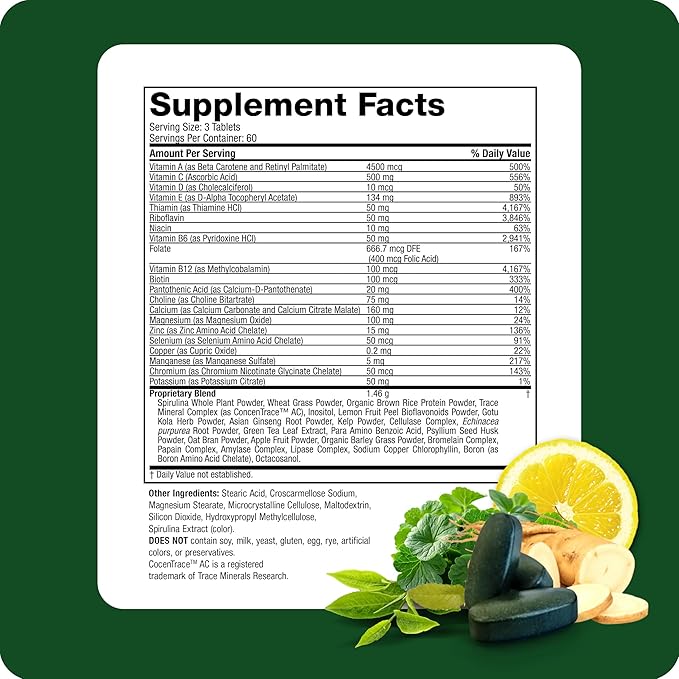 Life's Fortune Multivitamin & Mineral, All Natural Energy Source for Men & Women Supplying Whole Food Concentrates, Antioxidants, Amino Acids, Enzymes, Trace Minerals & More, 180 Count (Pack of 1)