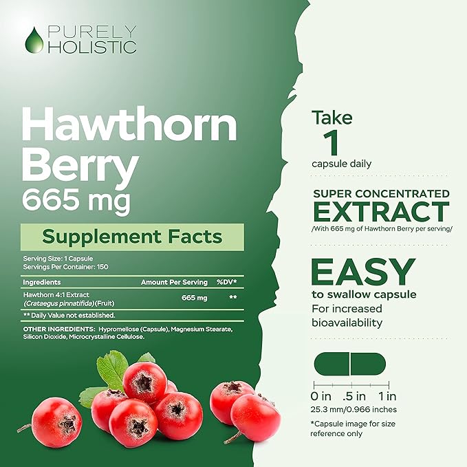 Purely Holistic Grape Seed Extract 400mg + Hawthorn Berry 665mg Bundle - 400 Vegan Capsules - Made in USA