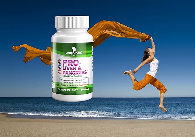 PRO-Liver & Pancreas | Best All-Natural Herbal Supplement for Pancreas & Liver Support, Detox, Clinically Studied Grifola frondosa Mushroom Extract, Vegan, NON-GMO, USA Made, 60 Tablets