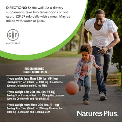 Natures Plus Ultra Rx-Joint Liquid, Honey Lemon - 30 fl oz - Supports Healthy Joint Function - with Glucosamine, Chondroitin & MSM - Gluten Free - 30 Servings