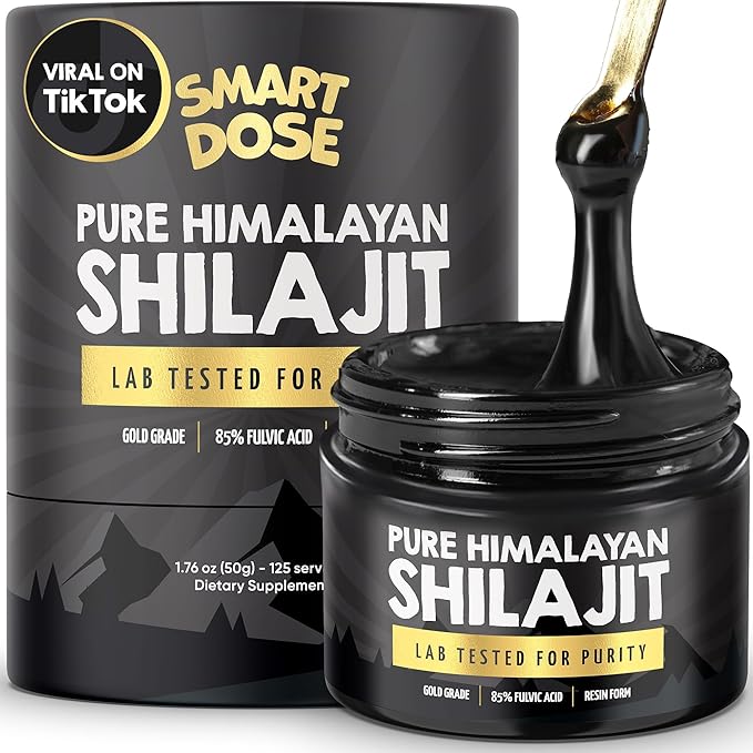 Pure Himalayan Shilajit Resin - Over 85% Fulvic Acid & Large Jar w/ 125 Servings - Probably The Purest Shilajit on The Market - US Lab Tested for Authentic Himalayan (Large Jar, Himalayan Shilajit)