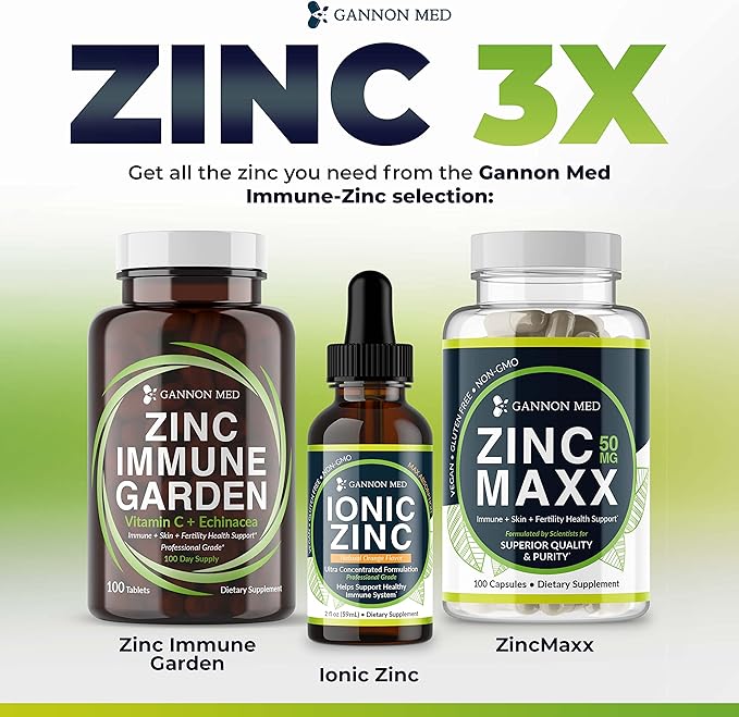 Zinc Supplements - Immunity + Skin + Reproductive Health Minerals - Zinc Chelate Immune Booster for Kids & Adults (2 Pack, Zinc MAXX)