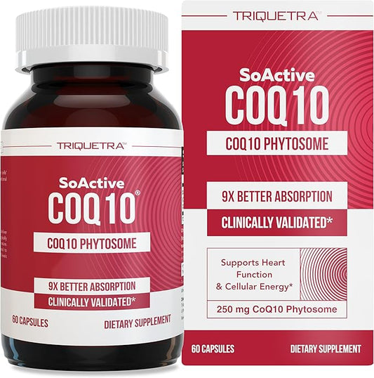 SoActive CoQ10® 250 mg: CoQ10 Phytosome with up to 9X Higher Absorption - Proven Cellular Delivery - Supports Cellular Energy Production (60 Capsules)