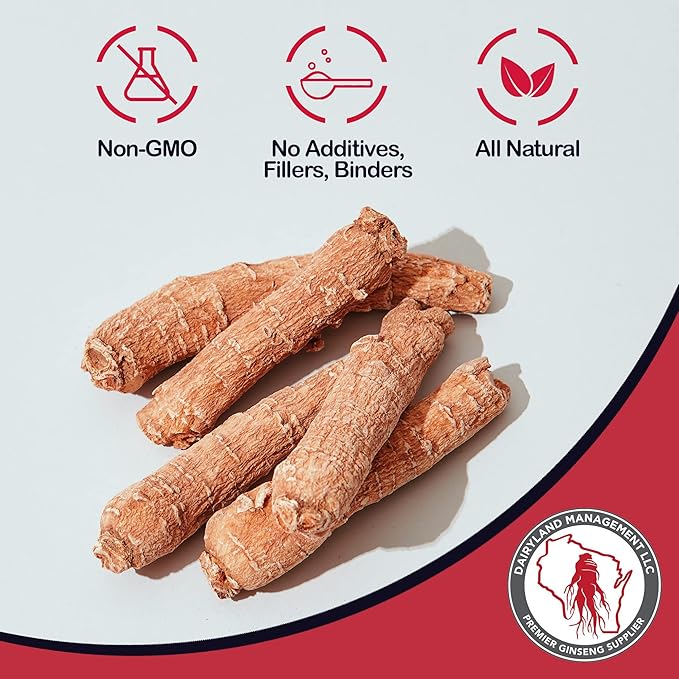 Red Panax Ginseng Root - 4 oz Pack of Korean Panax Ginseng Root - Authentic Panax Ginseng - Non-GMO, Gluten Free Ginseng Root - Ideal for Use in Soup, Tea