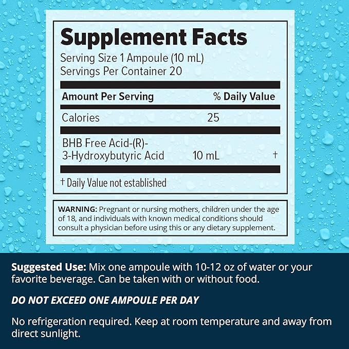 Dr. Boz - Pucker UP! Clear Ketones, 20 Packets - Pure Liquid BHB - Fast Acting Exogenous Ketones - Increase Energy & Clarity - Max Strength - Quality Tested - Made in USA - Keto Diet - 0.34oz (10ml)