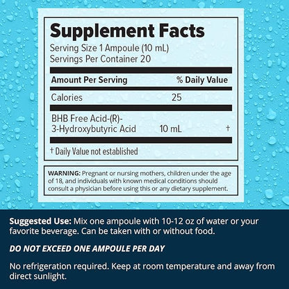 Dr. Boz - Pucker UP! Clear Ketones, 20 Packets - Pure Liquid BHB - Fast Acting Exogenous Ketones - Increase Energy & Clarity - Max Strength - Quality Tested - Made in USA - Keto Diet - 0.34oz (10ml)